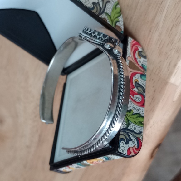 Mother of pearl sterling cuff bracelet